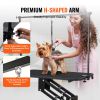 VEVOR 43" Hydraulic Pet Grooming Table, Heavy Duty Dog Grooming Arm for Medium/ Small Dogs, Height Adjustable Dog Grooming Station