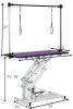 42.5INCH HYDRAULIC PET GROOMING TABLE WITH "H" ARM PURPLE