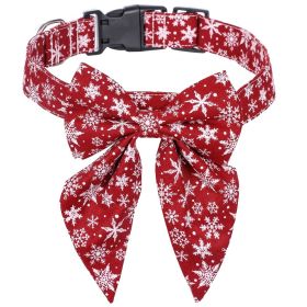 Sunflower Christmas Pet Bandana With Adjustable Buckle For Dogs And Cats (Color: Burgundy, size: S)