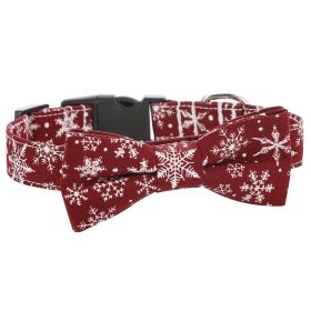 Sunflower Christmas Pet Bandana With Adjustable Buckle For Dogs And Cats (Color: Red, size: XS)