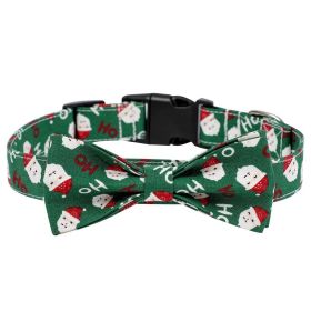 Sunflower Christmas Pet Bandana With Adjustable Buckle For Dogs And Cats (Color: Green, size: S)