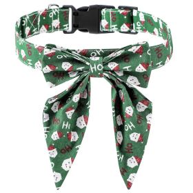 Sunflower Christmas Pet Bandana With Adjustable Buckle For Dogs And Cats (Color: Dark Green, size: XS)