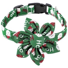 Sunflower Christmas Pet Bandana With Adjustable Buckle For Dogs And Cats (Color: Army Green, size: XS)