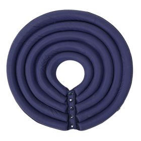 Dog Recovery Collar 8 Colors Pet Neck Cone Adjustable Easy Clean Puppy  Surgery Recovery Collar Anti-bite Cone (Color: Dark Blue, size: L)