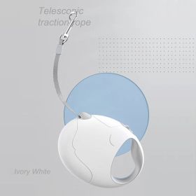 Pet High Premium Outing Traction Automatic Retractable Leash (Color: White, size: M)