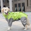 A Raincoat for all small and large dogs; Pet raincoat Medium large dog Golden hair Samo Alaska waterproof four foot raincoat Dog hooded raincoat