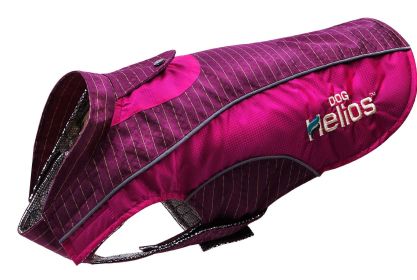 Dog Helios 'Reflecta-Bolt' Sporty Performance Tri-Velcro Waterproof Pet Dog Coat Jacket W/ Blackshark Technology (Color: Hot Pink / Purple, size: X-Small)