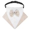 Wedding suit dog collar pet saliva towel dog wedding triangle scarf