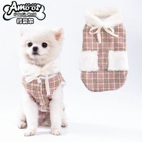 Winter Pet Clothes For Dog; Warm Dog Sweater ;Sweatshirt; Winter Dog Hoodie Pet Apparel (Color: Pink, size: L)