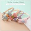 Collar Lattice Collar Korean Cartoon Pet Collar Bowknot Patch Cat Dog Collar