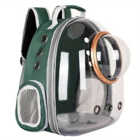 Pet Carrier Backpack, Space Capsule Bubble Cat Backpack Carrier, Waterproof Pet Backpack Outdoor Use (Color: Green)