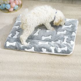 1pc Pet Bed Mat; Thickened  Dog Sleeping Pad; Warm Double-sided Blanket Kennel (size: L)