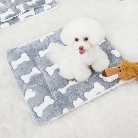 1pc Pet Bed Mat; Thickened  Dog Sleeping Pad; Warm Double-sided Blanket Kennel (size: M)