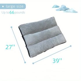 Up to 33 lbs Dog Mat Sleeping Dog Mattress Floor Mat Removable And Washable Dog Kennel Large Dog Kennel Pet Pad Dog Mat Soft Comfortable Bed (Color: gray, size: 39''*27''*3' Up to 66 lbs)