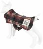 Touchdog 2-In-1 Tartan Plaided Dog Jacket With Matching Reversible Dog Mat