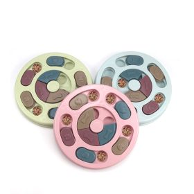 Pet supplies Dog puzzle toys Antiboreal artifact Interactive puzzle feeding (Color: Green, size: circular)