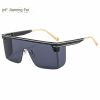 One-piece rimmed sunglass personality letters Cross border sunglasses