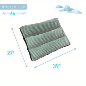 Up to 33 lbs Dog Mat Sleeping Dog Mattress Floor Mat Removable And Washable Dog Kennel Large Dog Kennel Pet Pad Dog Mat Soft Comfortable Bed (Color: Green, size: 39''*27''*3' Up to 66 lbs)