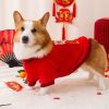 Tang Suit Pet Dog Costume; Warm Tang Costume Happy New Year sweater; chinese style dog coat