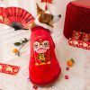 Tang Suit Pet Dog Costume; Warm Tang Costume Happy New Year sweater; chinese style dog coat