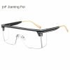 One-piece rimmed sunglass personality letters Cross border sunglasses