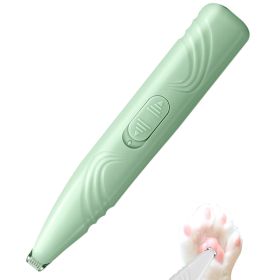 Dog Paw Trimmer for Grooming, Electric Small Pet Grooming Clippers Hair Trimmer (Color: Green)