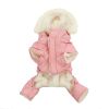 Pink Ruffin It Dog Snow Suit Harness