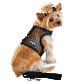 Cool Mesh Dog Harness (Color: Solid Black, size: medium)