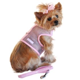 Cool Mesh Dog Harness (Color: Solid Pink, size: medium)